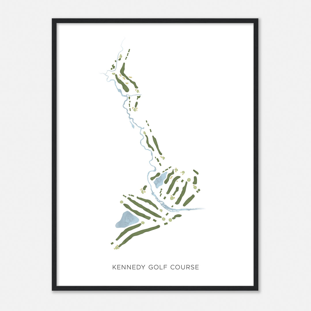 Print of Kennedy Golf Course Modern Map