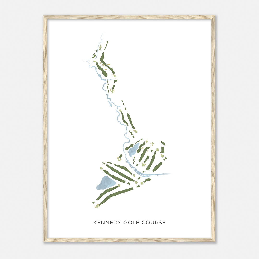 Print of Kennedy Golf Course Modern Map