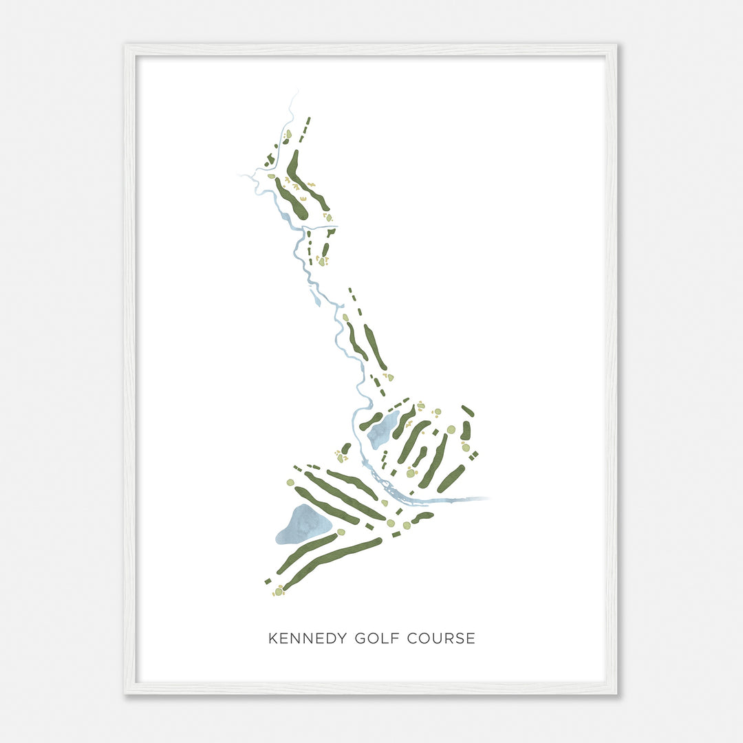 Print of Kennedy Golf Course Modern Map