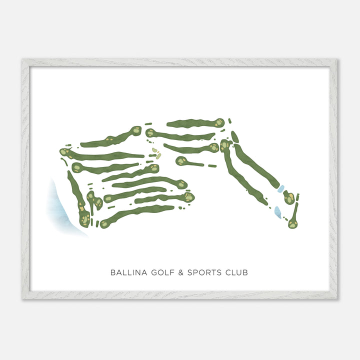 Print of Ballina Golf & Sports Club Modern Map