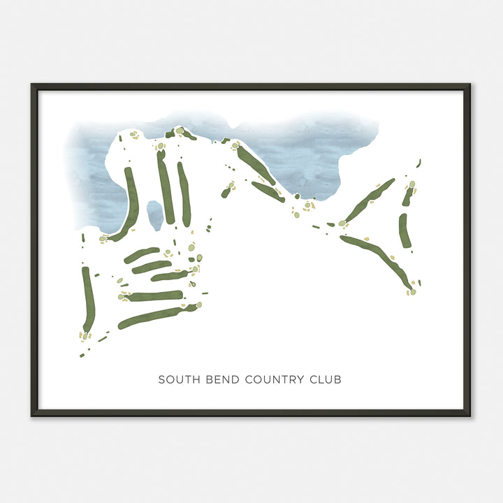 Print of South Bend Country Club Modern Map