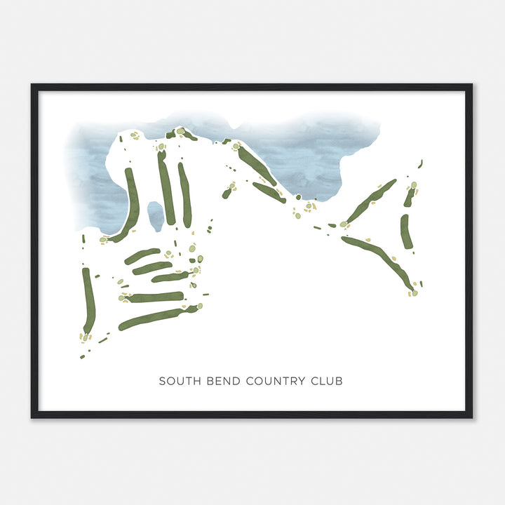 Print of South Bend Country Club Modern Map