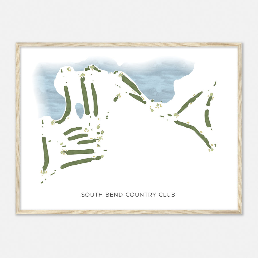 Print of South Bend Country Club Modern Map