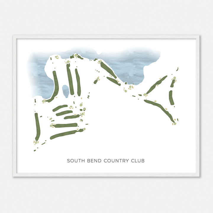 Print of South Bend Country Club Modern Map