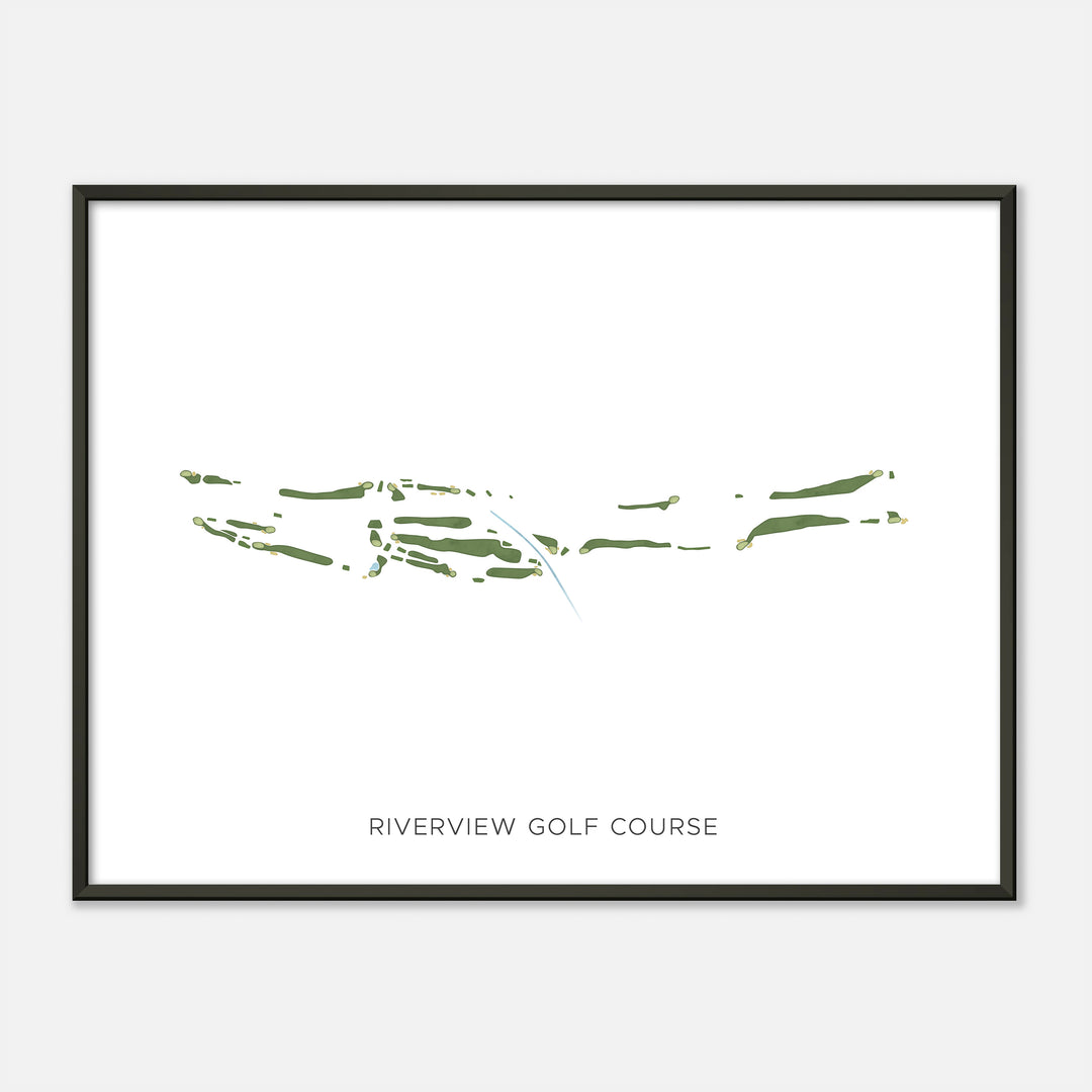 Print of Riverview Golf Course Modern Map