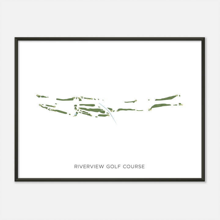Print of Riverview Golf Course Modern Map