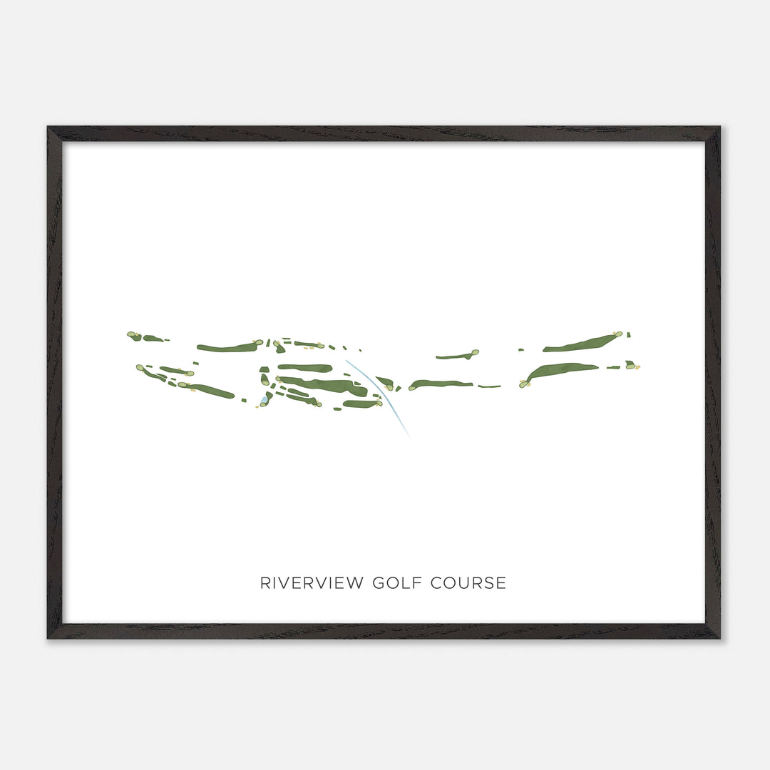 Print of Riverview Golf Course Modern Map