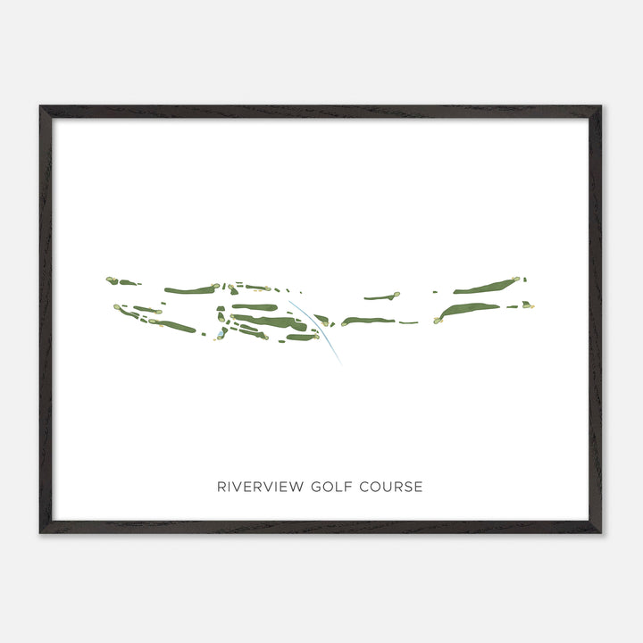 Print of Riverview Golf Course Modern Map