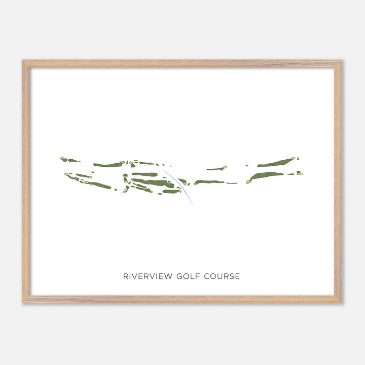 Print of Riverview Golf Course Modern Map