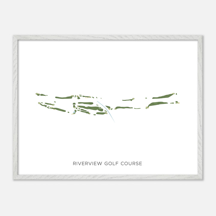 Print of Riverview Golf Course Modern Map