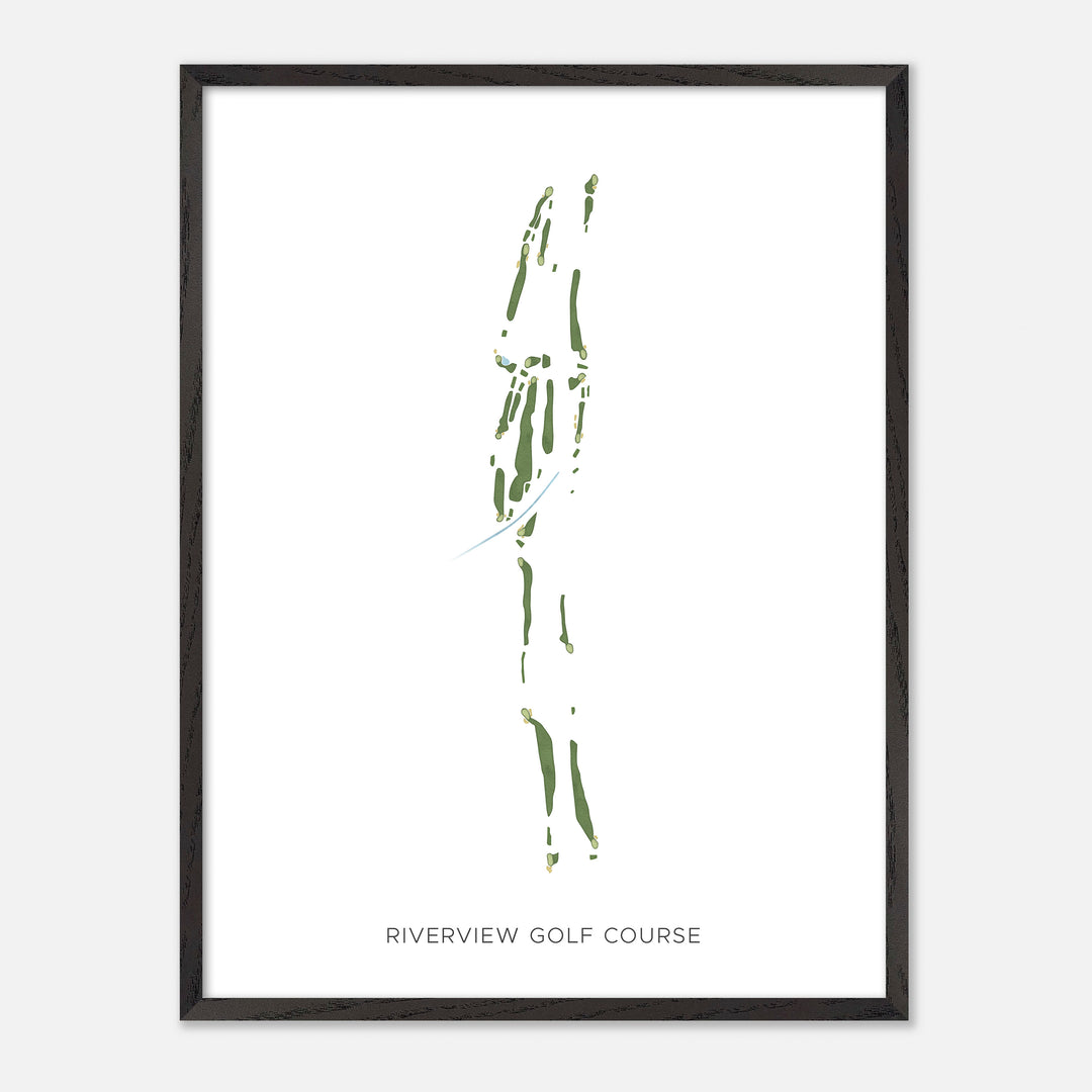 Print of Riverview Golf Course Modern Map