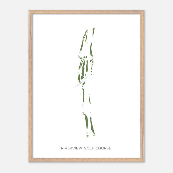 Print of Riverview Golf Course Modern Map