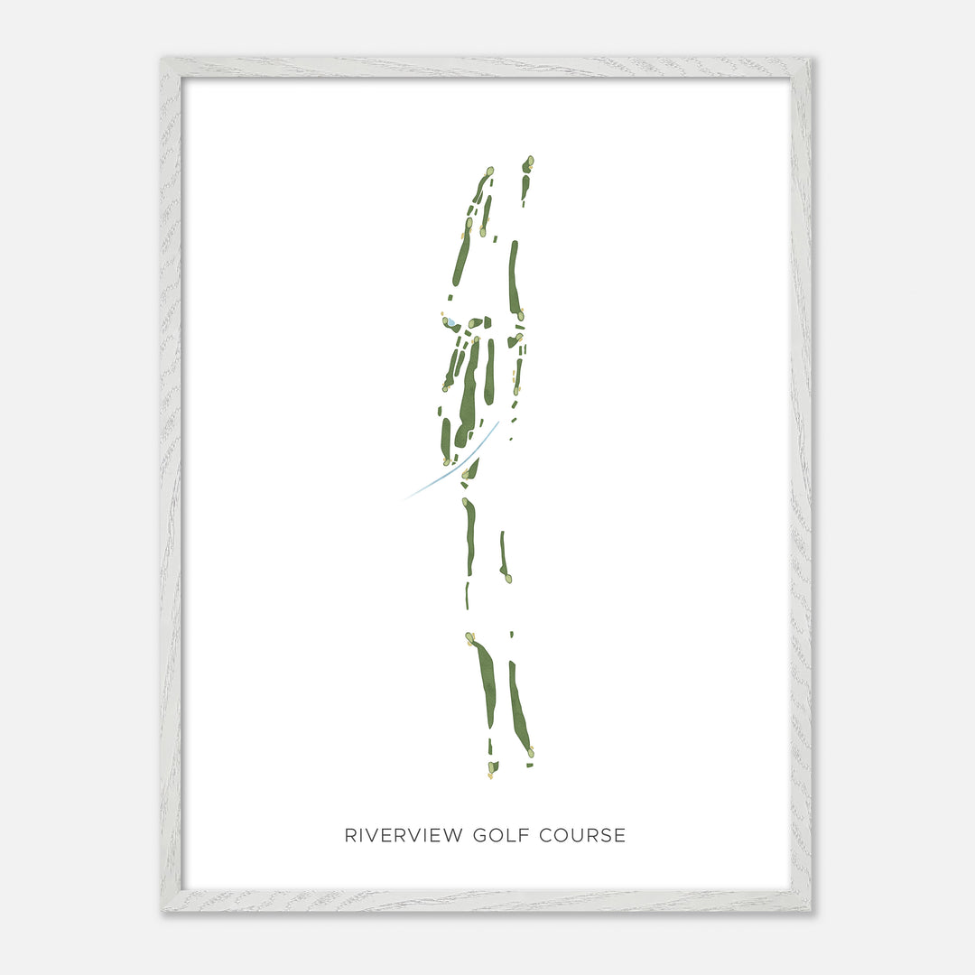 Print of Riverview Golf Course Modern Map