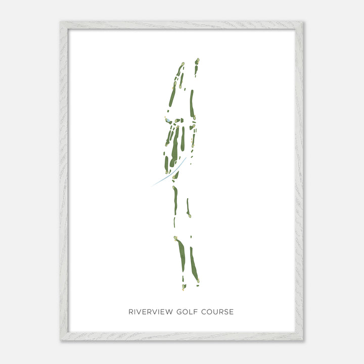 Print of Riverview Golf Course Modern Map