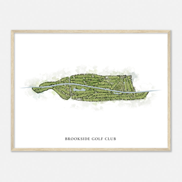 Print of Brookside Golf Club Classic Map