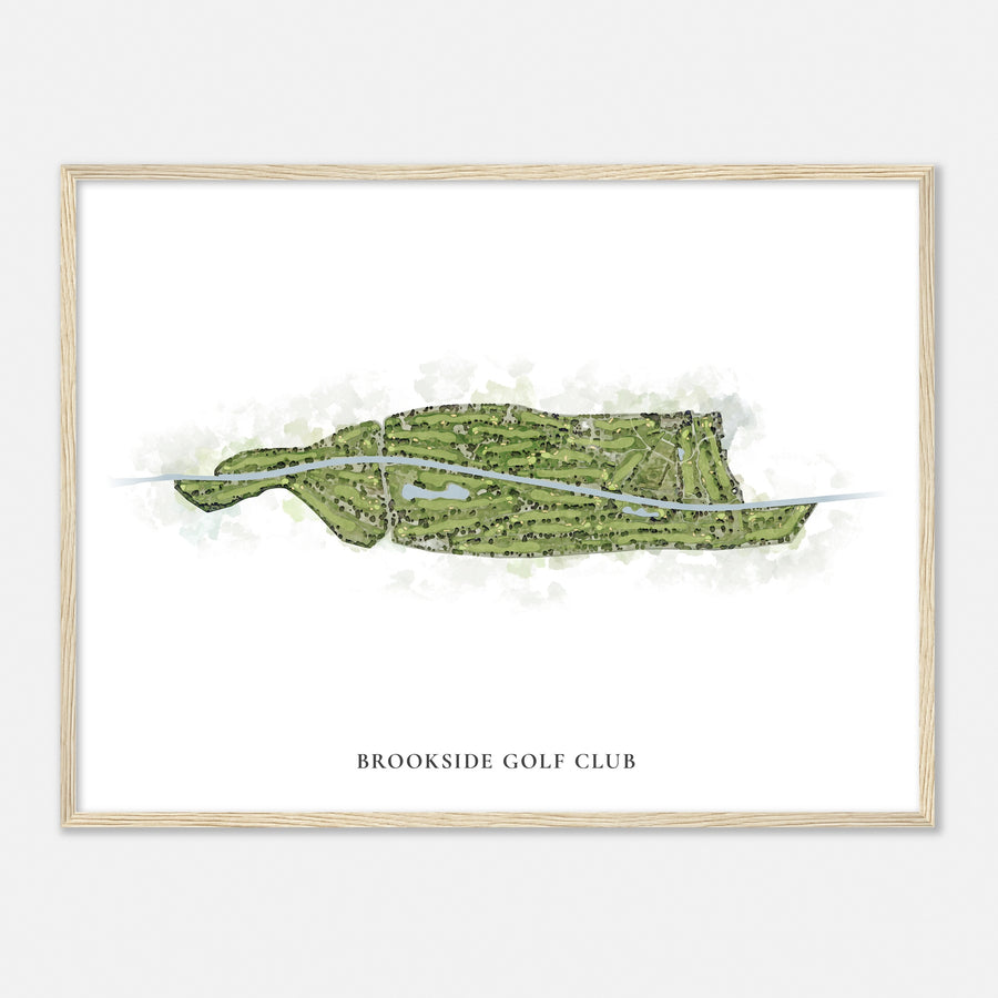 Print of Brookside Golf Club Classic Map