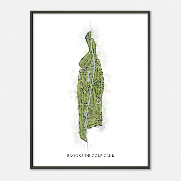 Print of Brookside Golf Club Classic Map