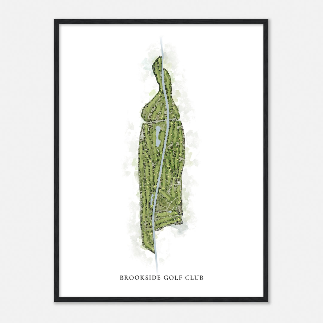 Print of Brookside Golf Club Classic Map