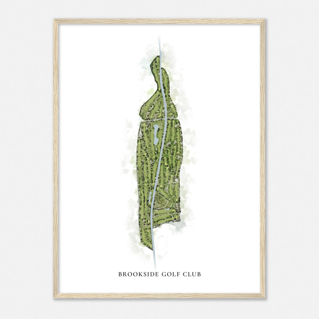 Print of Brookside Golf Club Classic Map