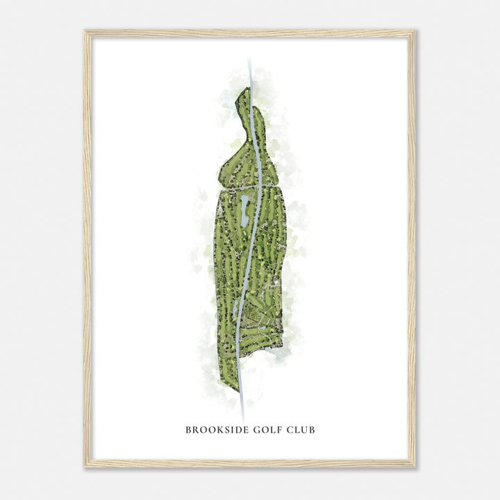 Print of Brookside Golf Club Classic Map