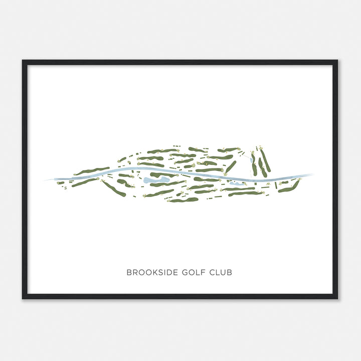 Print of Brookside Golf Club Modern Map
