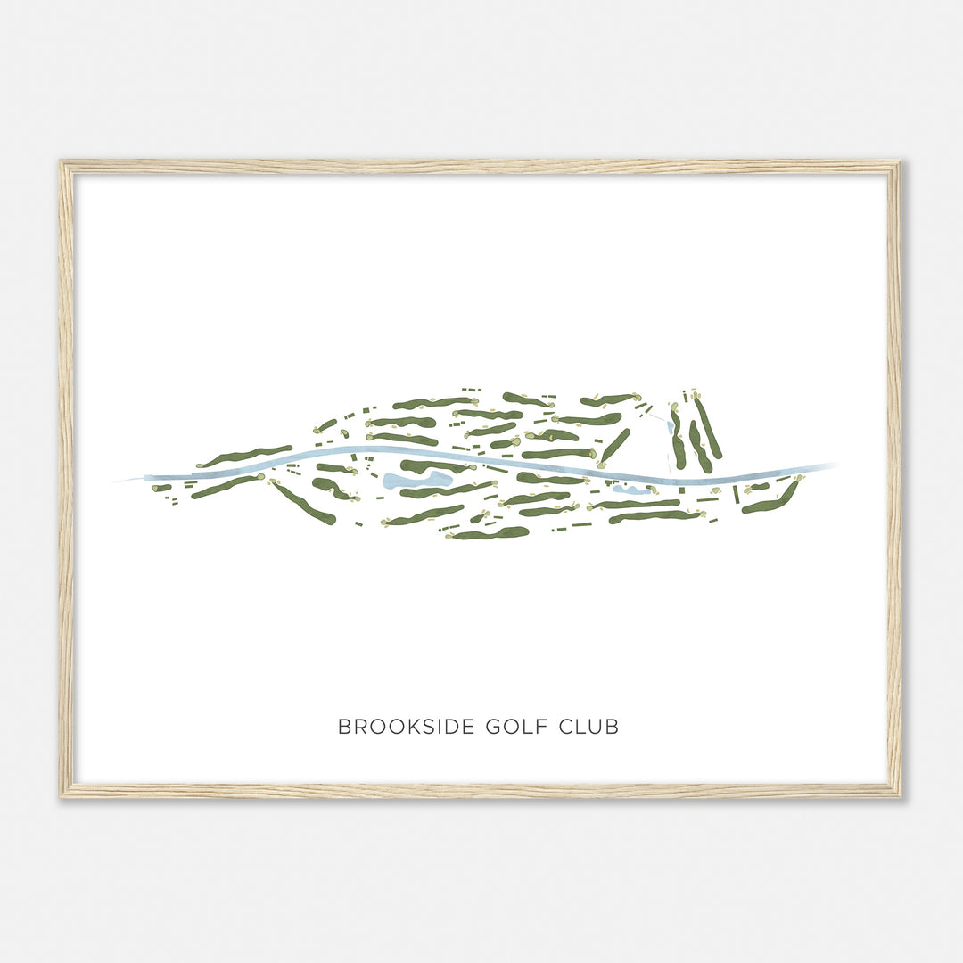 Print of Brookside Golf Club Modern Map