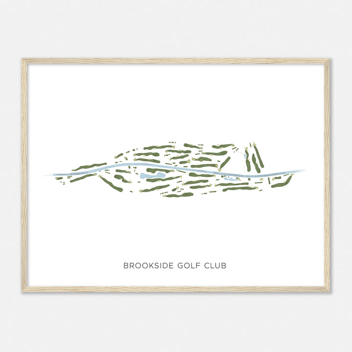 Print of Brookside Golf Club Modern Map