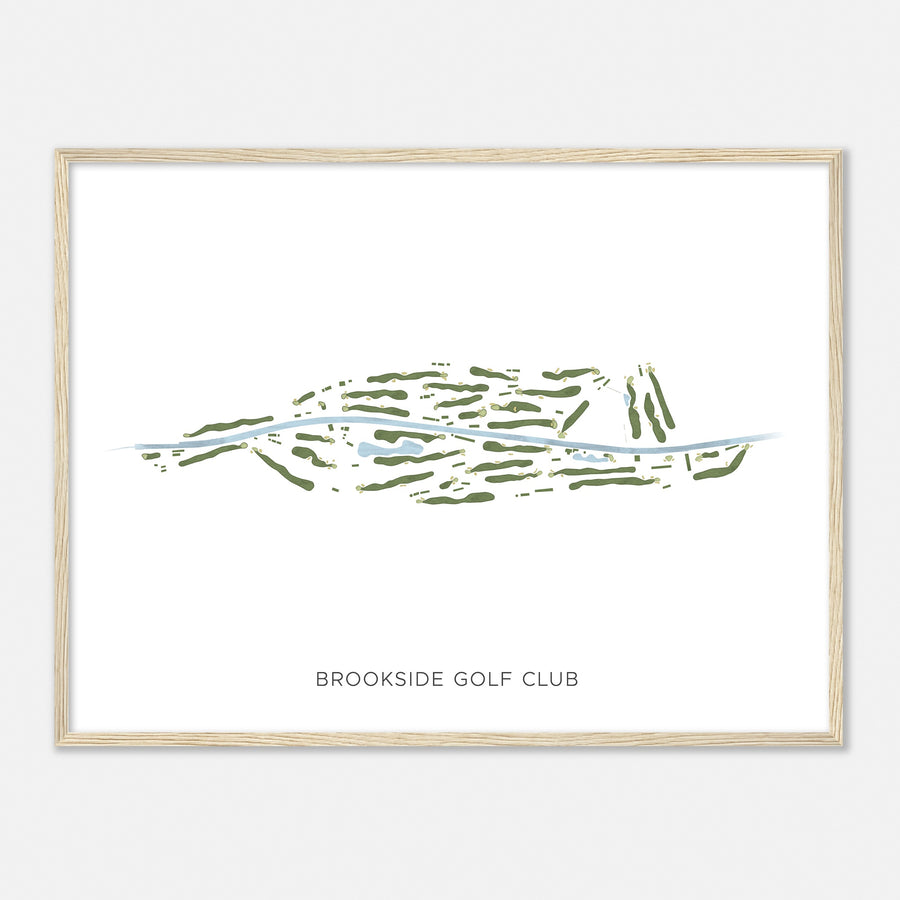 Print of Brookside Golf Club Modern Map