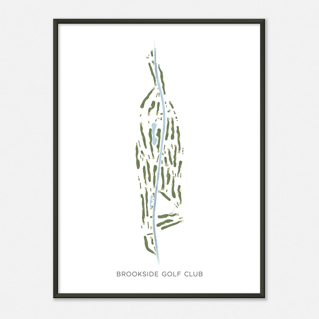 Print of Brookside Golf Club Modern Map