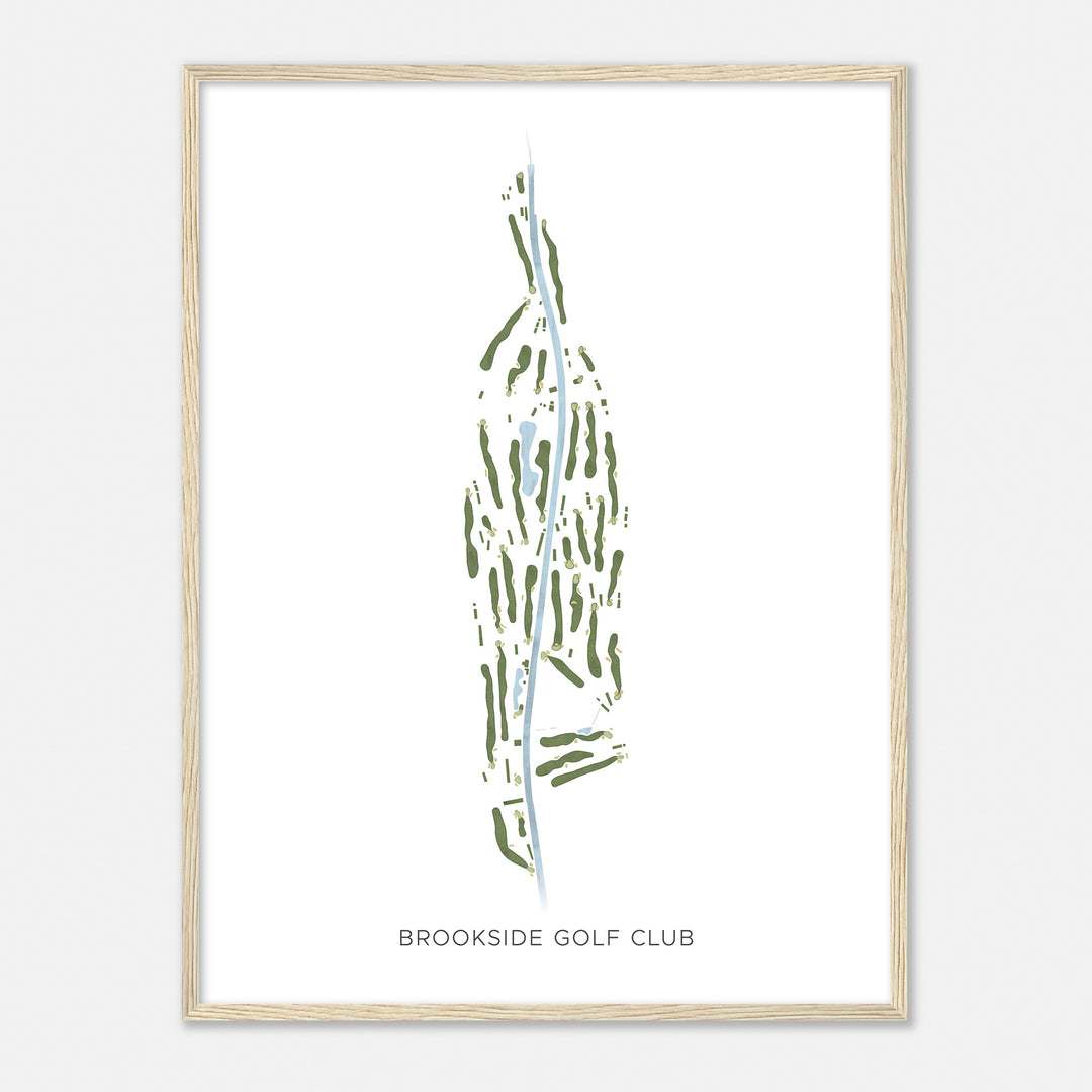 Print of Brookside Golf Club Modern Map