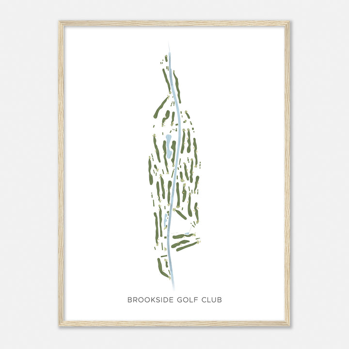 Print of Brookside Golf Club Modern Map
