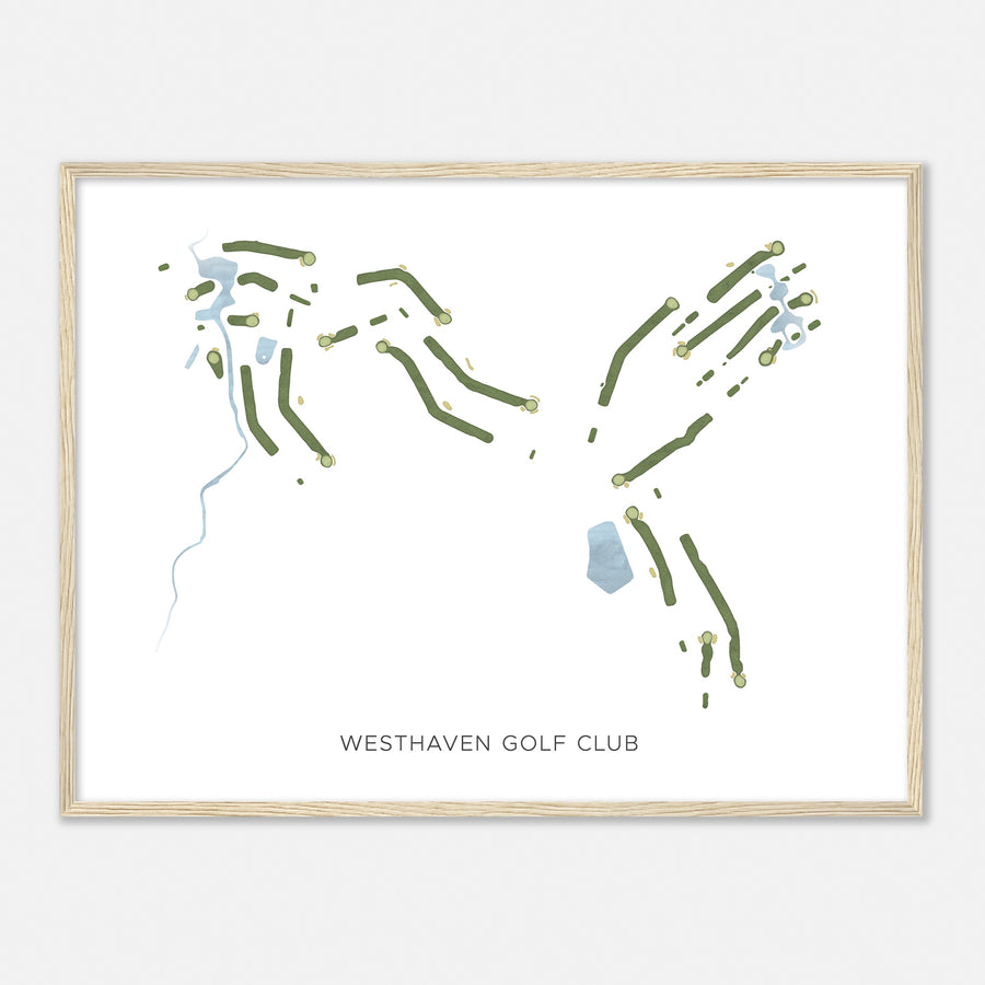 Print of Westhaven Golf Club Modern Map