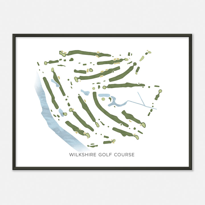 Print of Wilkshire Golf Course Modern Map