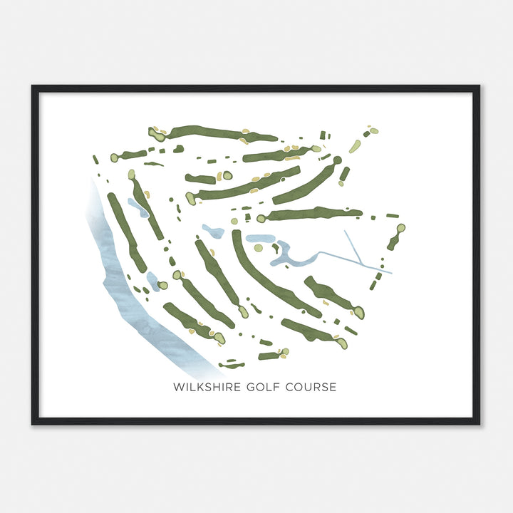 Print of Wilkshire Golf Course Modern Map