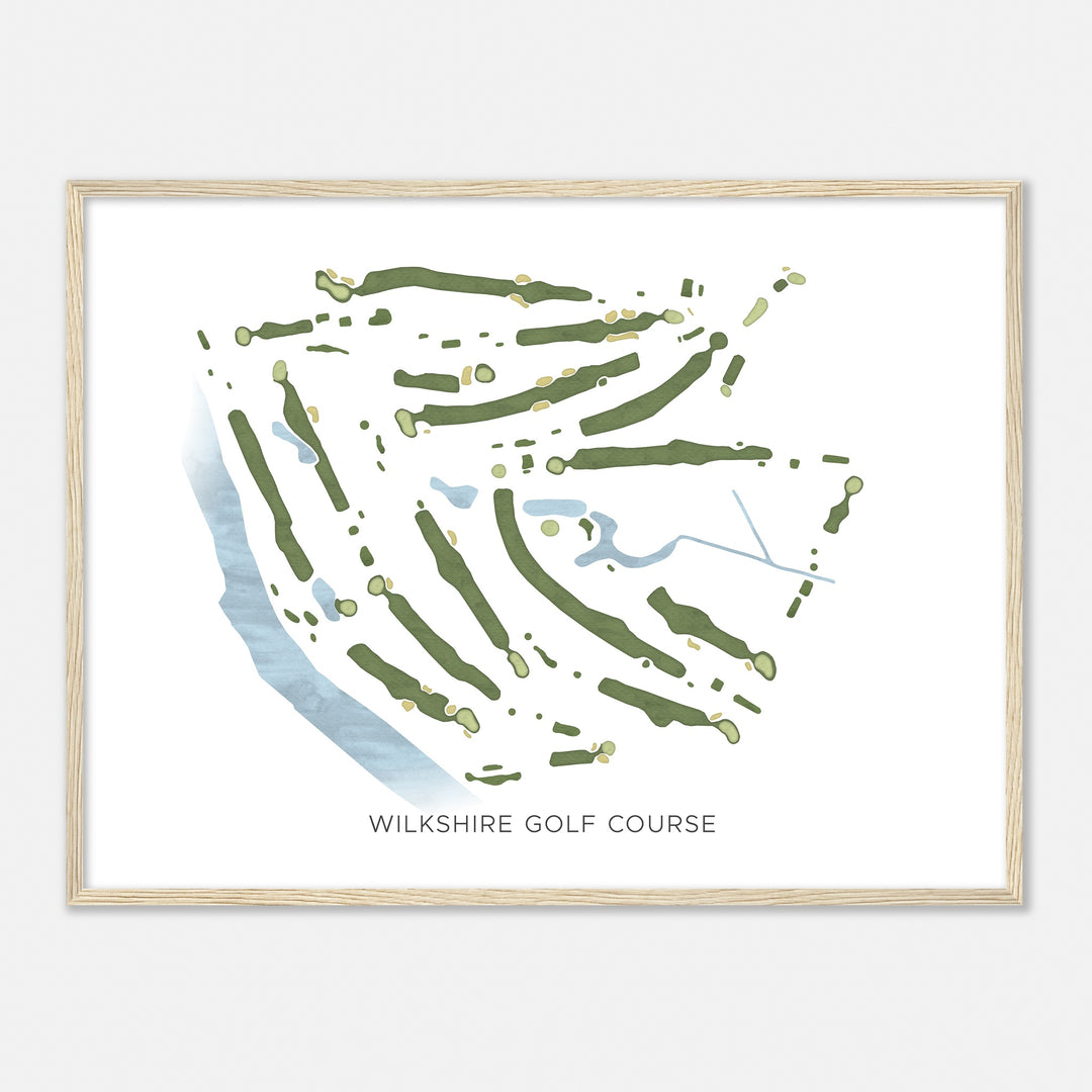 Print of Wilkshire Golf Course Modern Map