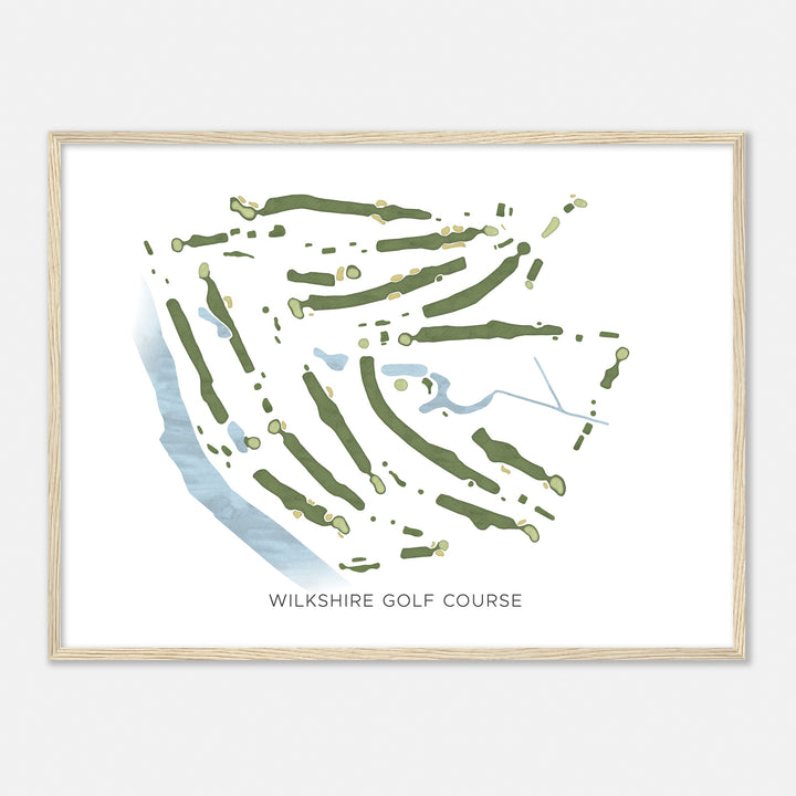 Print of Wilkshire Golf Course Modern Map