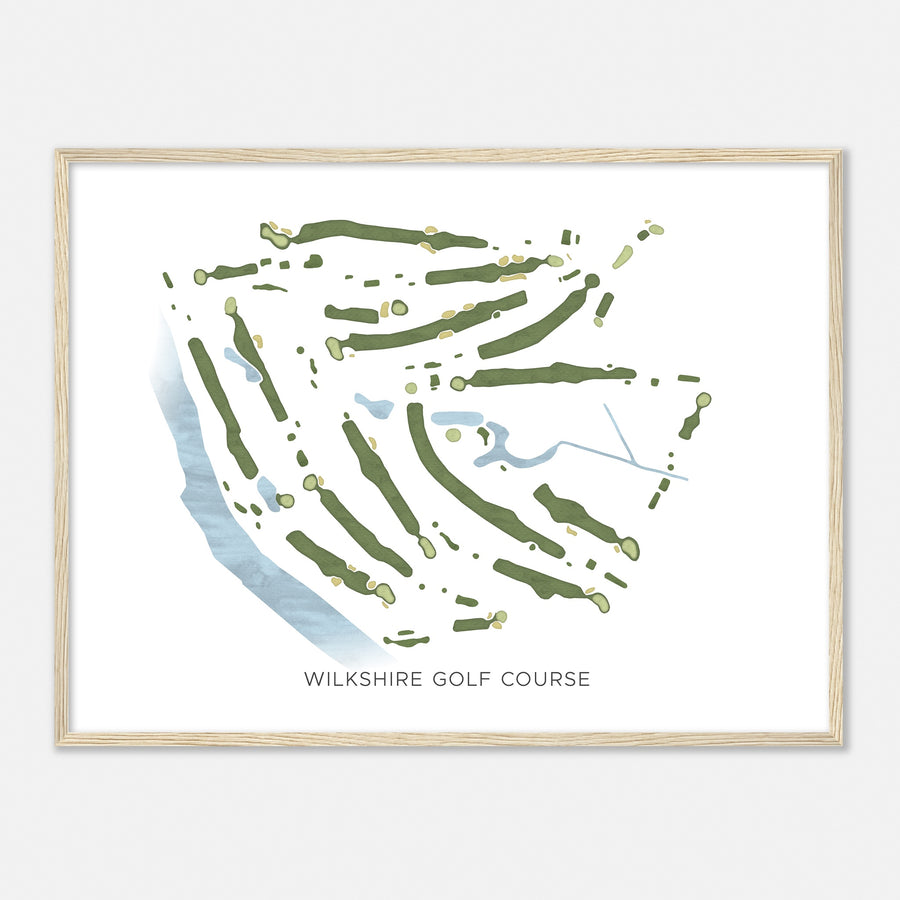 Print of Wilkshire Golf Course Modern Map