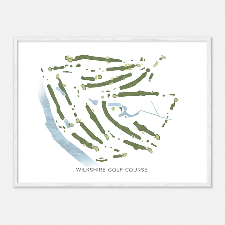 Print of Wilkshire Golf Course Modern Map