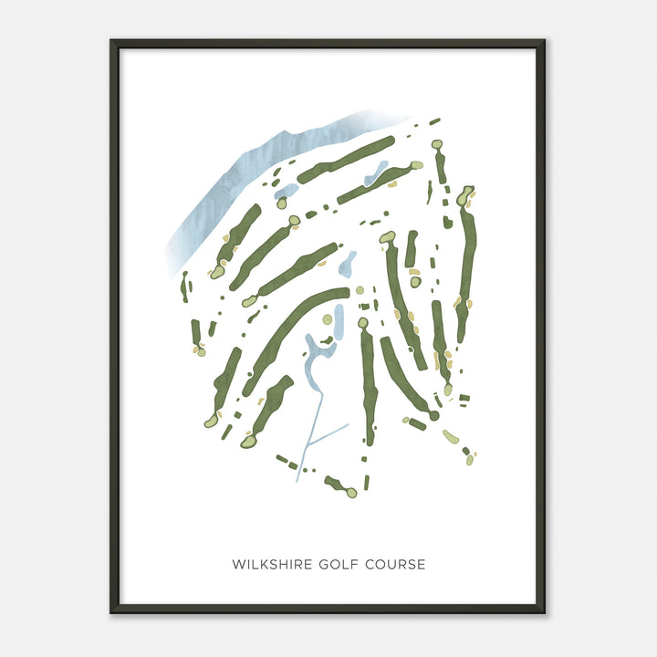 Print of Wilkshire Golf Course Modern Map