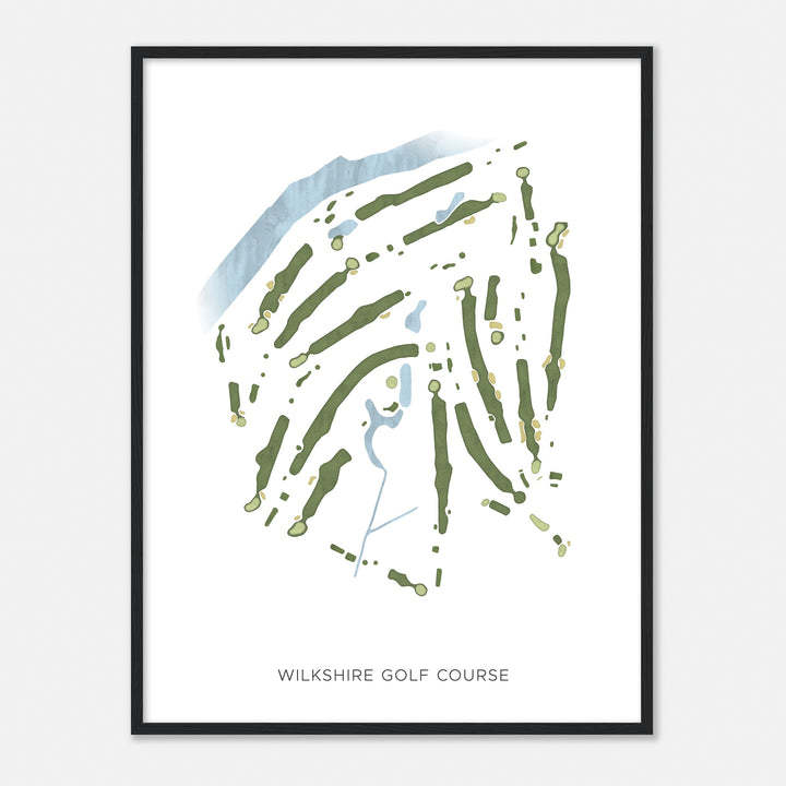 Print of Wilkshire Golf Course Modern Map