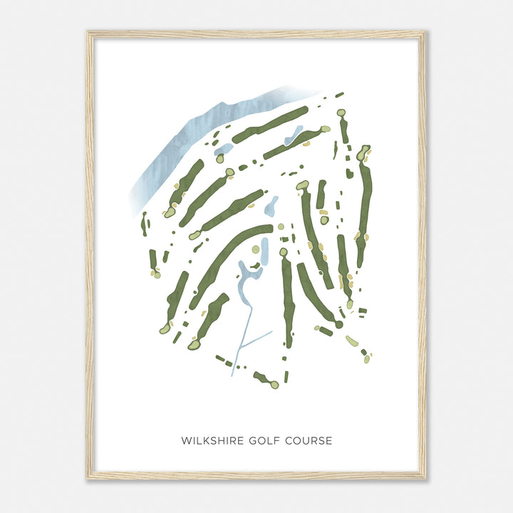 Print of Wilkshire Golf Course Modern Map