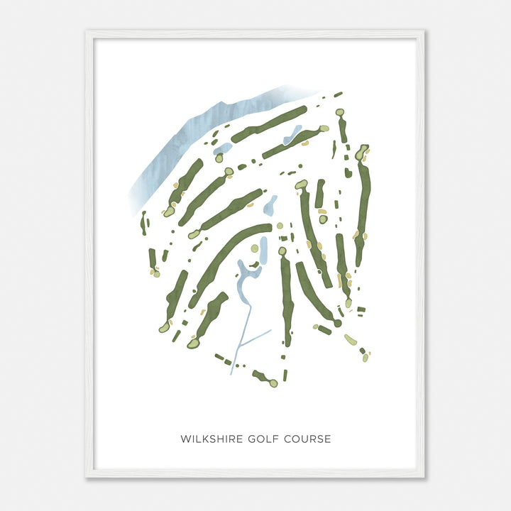 Print of Wilkshire Golf Course Modern Map