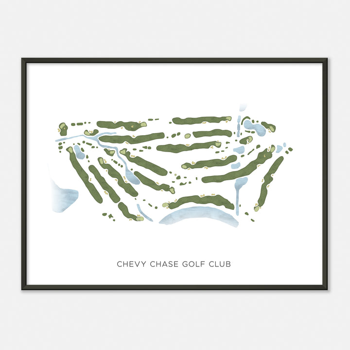 Print of Chevy Chase Golf Club Modern Map