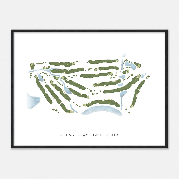 Print of Chevy Chase Golf Club Modern Map
