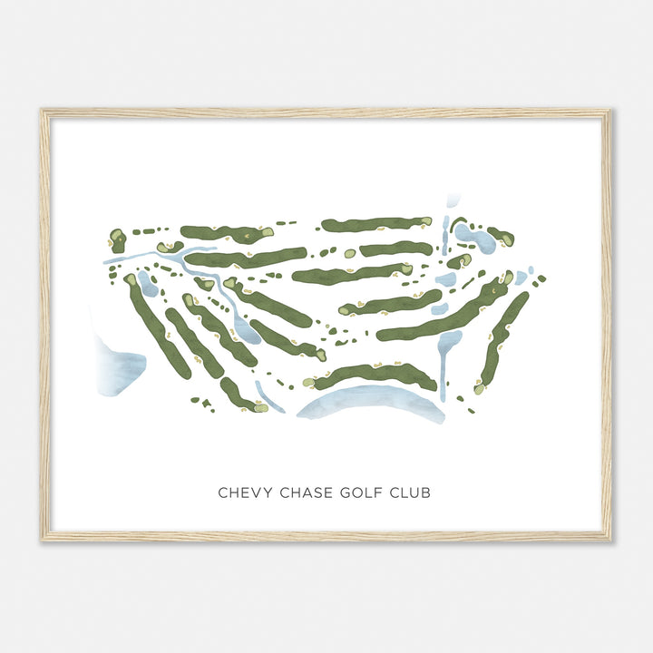 Print of Chevy Chase Golf Club Modern Map