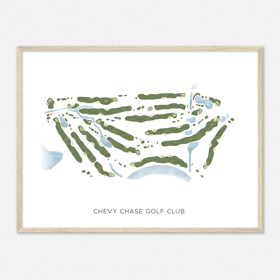 Print of Chevy Chase Golf Club Modern Map