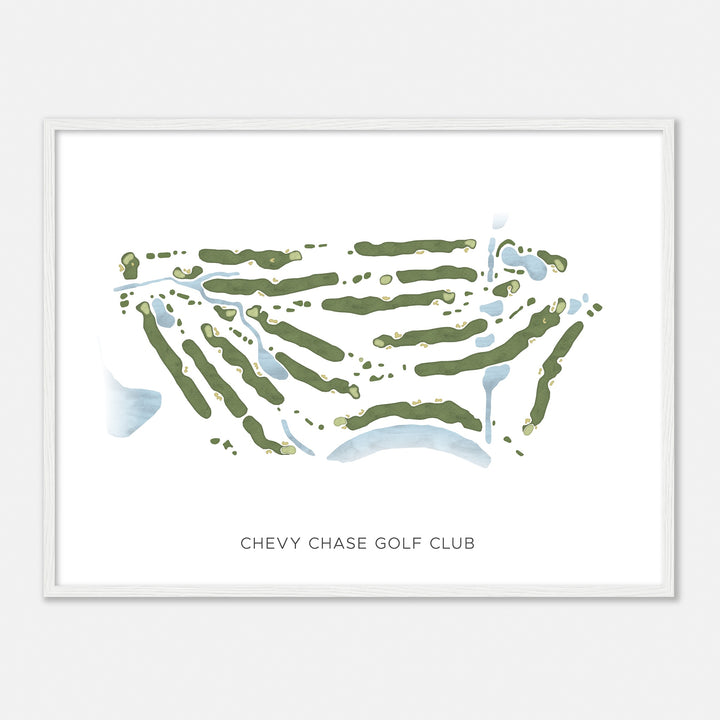 Print of Chevy Chase Golf Club Modern Map