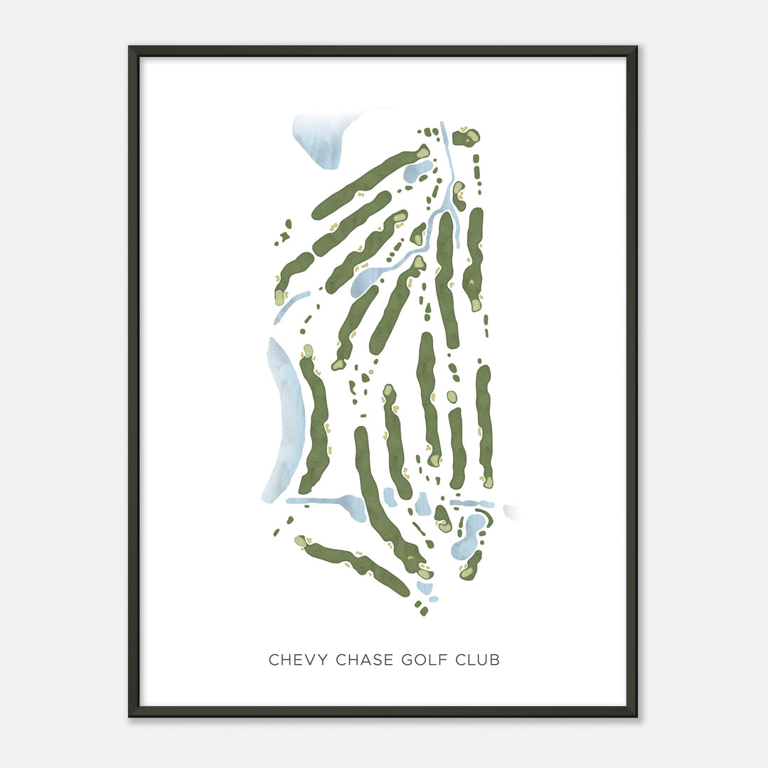 Print of Chevy Chase Golf Club Modern Map