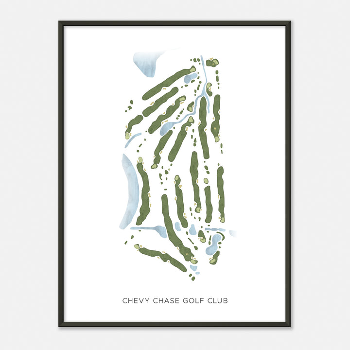 Print of Chevy Chase Golf Club Modern Map