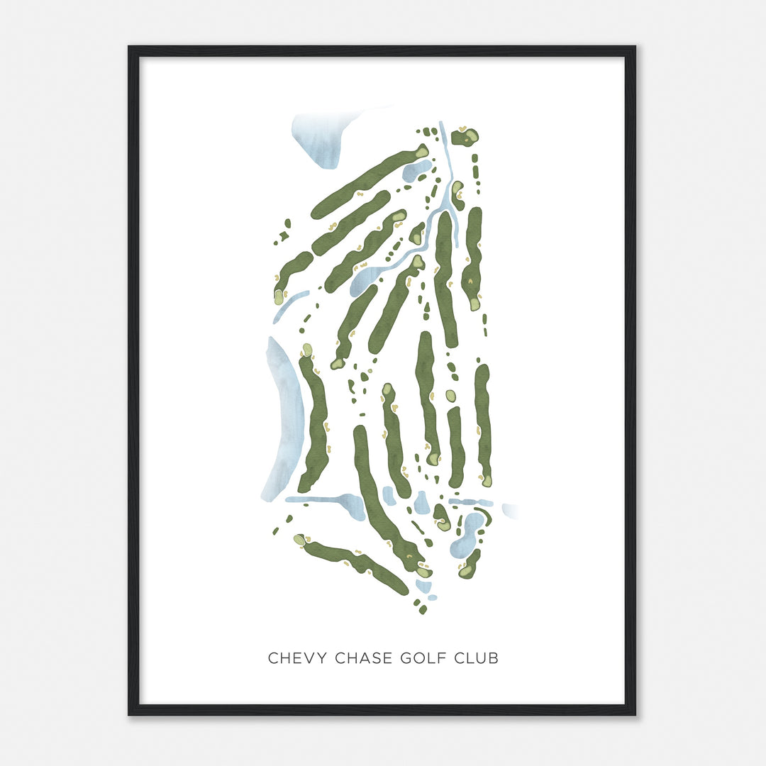 Print of Chevy Chase Golf Club Modern Map
